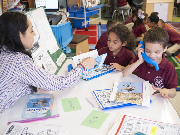 teacher and students