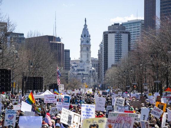 No King protest in Philadelphia