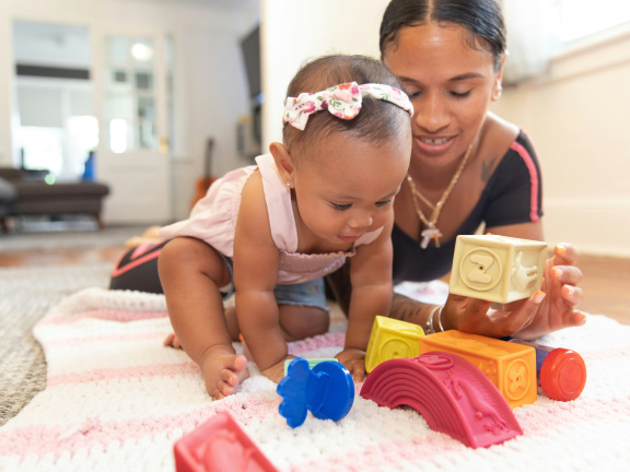 caregiver and child