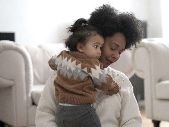 caregiver and child