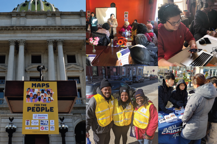 Collage of grassroots democracy groups