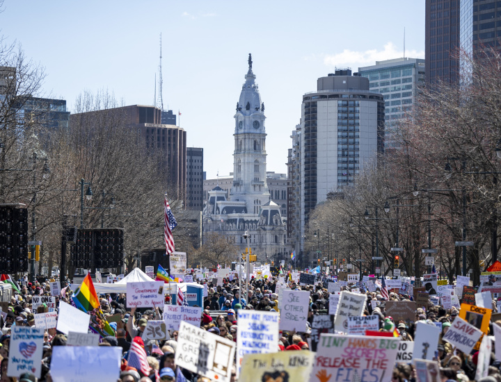 No King protest in Philadelphia