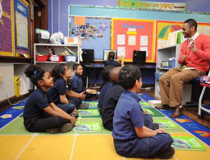 teacher and students
